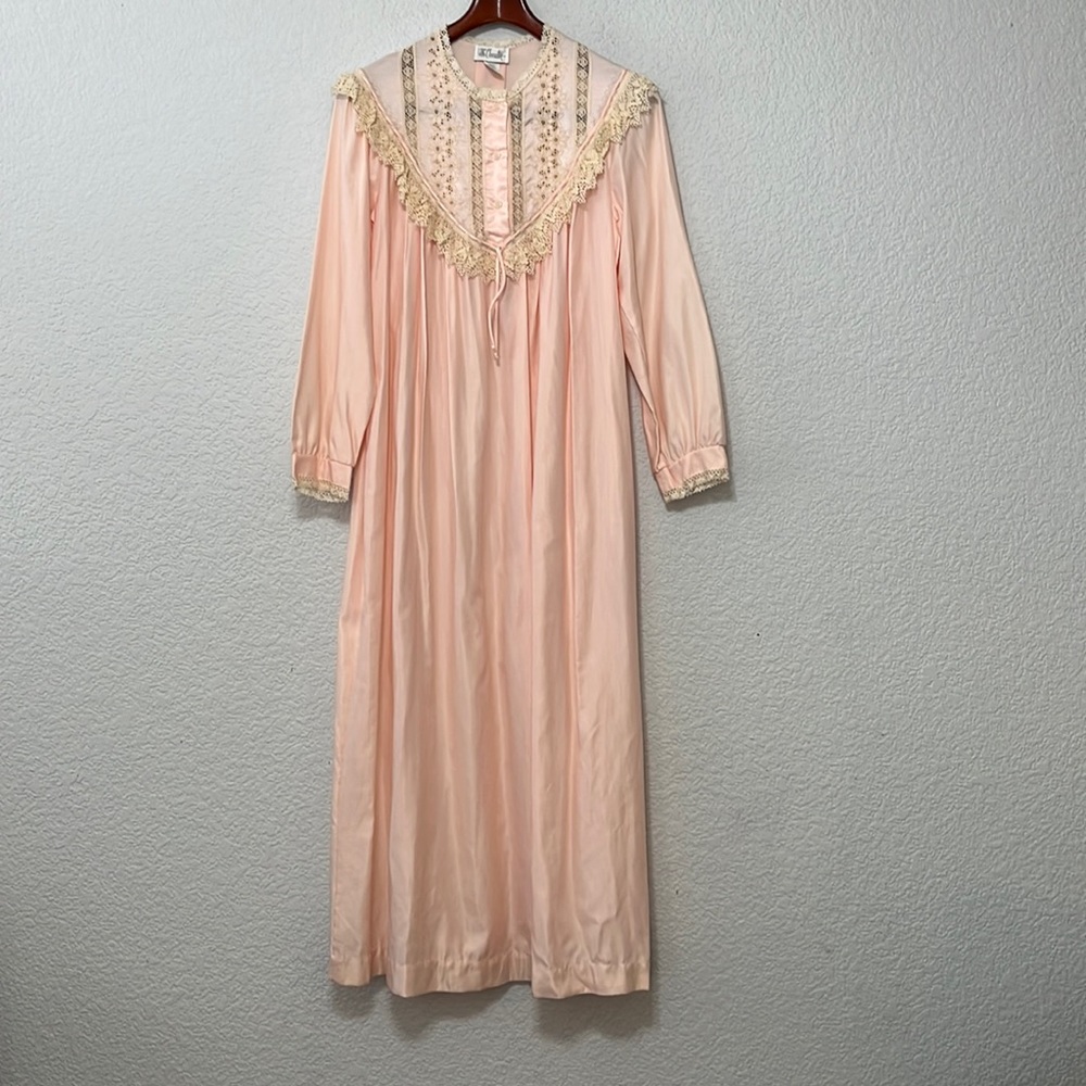 Vintage Character Cuddleskin Lace Pink Nightgown